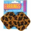Forum Novelties Inc. Adult 80's Style Leopard Print Earrings Costume Jewelry