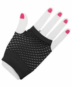 Forum Novelties Inc. Adult Short Black Fingerless Fishnet Gloves