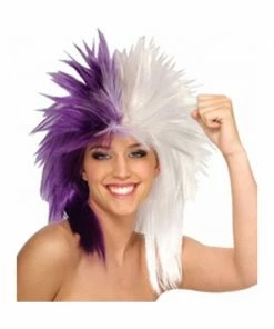 Rubies Sports Fan Purple And White Wig
