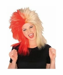 Rubies Wigs Sports Fan Red And Gold Wig