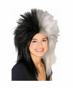 Rubies Sports Fan Black And White Wig Wigs