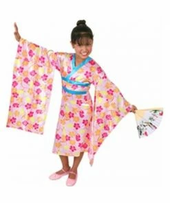 AJ Costume Company Child's Pink Butterfly Princess Geisha Costume