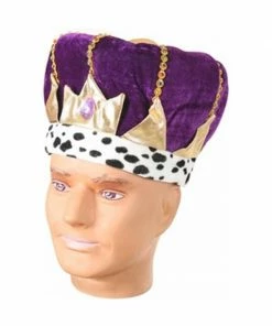 China Products Corp. Adult Purple King Crown Hat