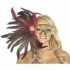 Be Wicked Adult Black And Red Feather Carnival Eyemask