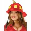 Charades Red Firefighter Costume Helmet