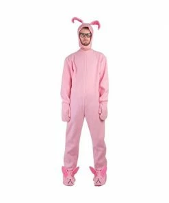 Exclusive Adult Christmas Pink Rabbit PJ's Costume Adult Costumes
