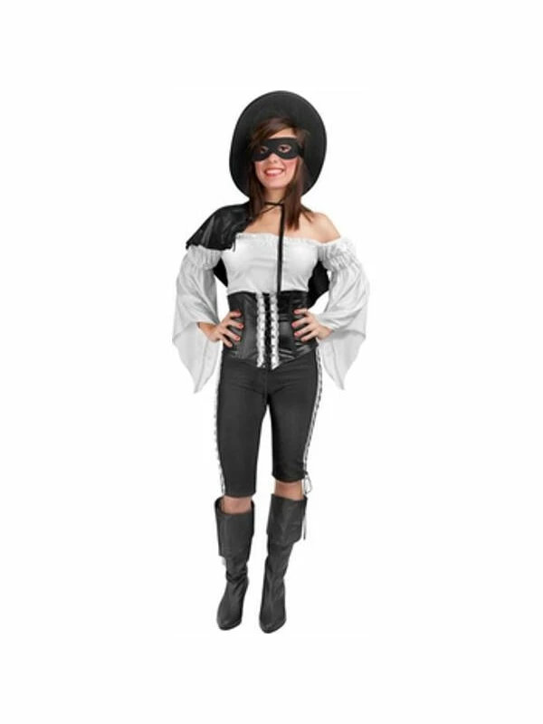 Be Wicked Adult Womens Zorro Costume 3 Be Wicked Adult Womens Zorro Costume