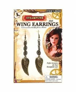 Forum Novelties Inc. Adult Steampunk Wing Earrings Costume Jewelry