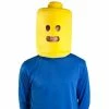 Exclusive Hats Child Yellow Toy Block Man Headpiece