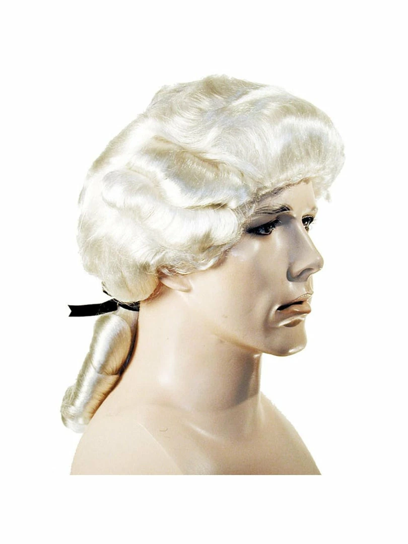 Lacey Wigs Men's Deluxe Samuel Adams Colonial Wig 3 Lacey Wigs Men's Deluxe Samuel Adams Colonial Wig