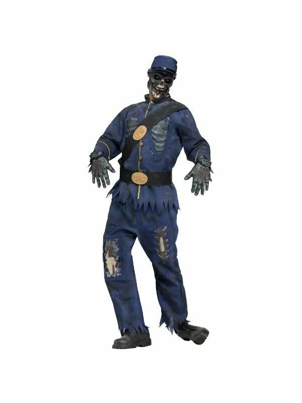 Fun World Adult Costumes Adult Blue Union Zombie Costume 3 Fun World Adult Costumes Adult Blue Union Zombie Costume