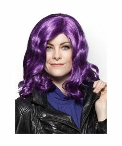 Enigma Wigs Women's Mal Purple Long Hair Wig