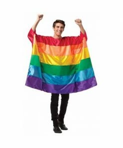 Rasta Imposta Adult Rainbow Flag Tunic Costume Adult Costumes