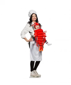 Seeing Red Adult Costumes Master Chef And Maine Lobster Mommy & Me Costume