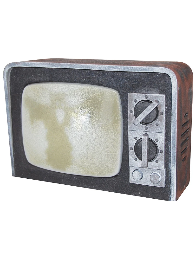 Sunstar Decor Broken Television W/Sound Halloween Prop 3 Sunstar Decor Broken Television W/Sound Halloween Prop
