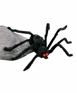 Sunstar Medium Light-Up Furry Black Spider Decor