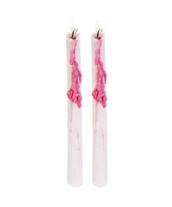 Fitco Pair Of Blood Dripping Candles Decor