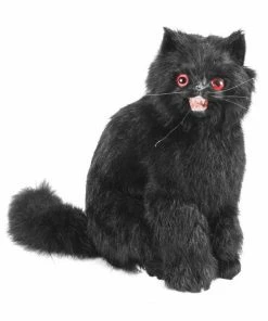 Fitco Sitting Black Scary Cat Halloween Prop Decor